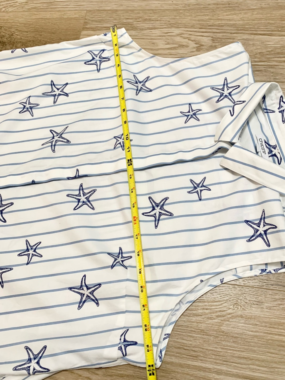 Chicos Starfish Button Down Sleeveless Shirt 4 - Womens 20 - Picture 6 of 7